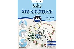 Stick N Stitch Self Adhesive Wash Away Stabilizer 12 Sheets 8.5X11
