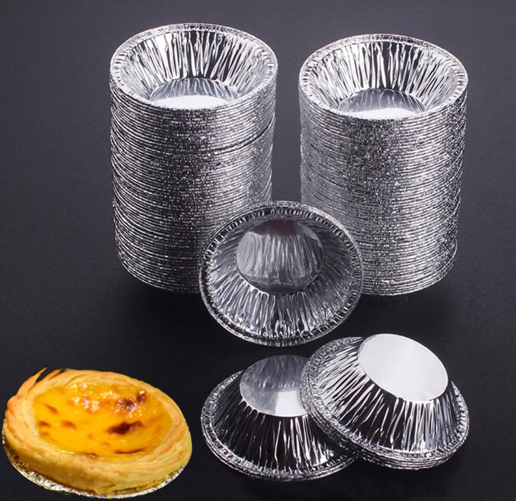 Egg Tart Mold 250 Pcs/Set, Disposable Aluminum Foil Cups Baking Bake