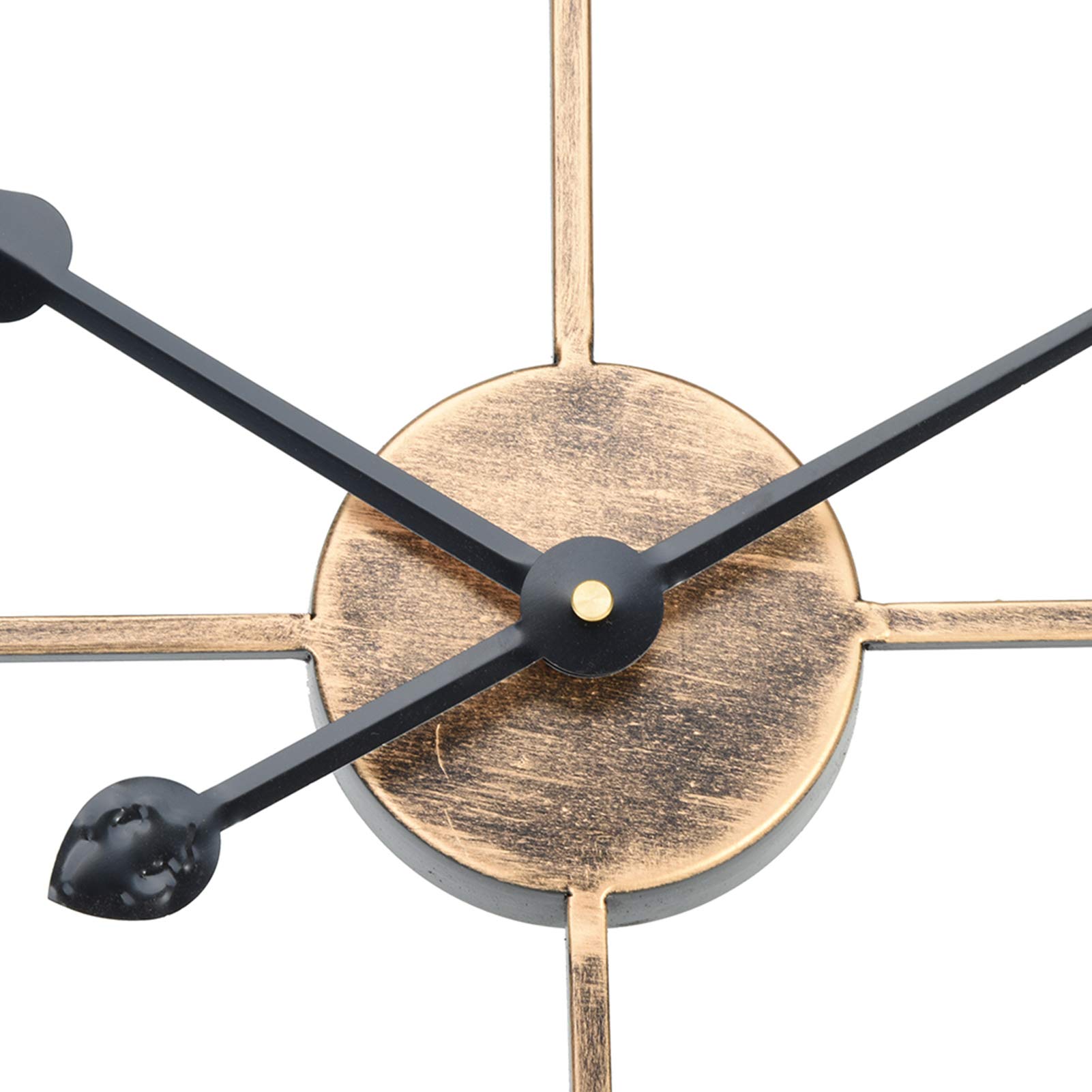 Relojes De Pared De Metal Grandes, Reloj De Granja Moderno, Hierro Antiguo, Números Romanos, Decoración De Cocina, Sala De Estar Y Baño(金色 60cm)