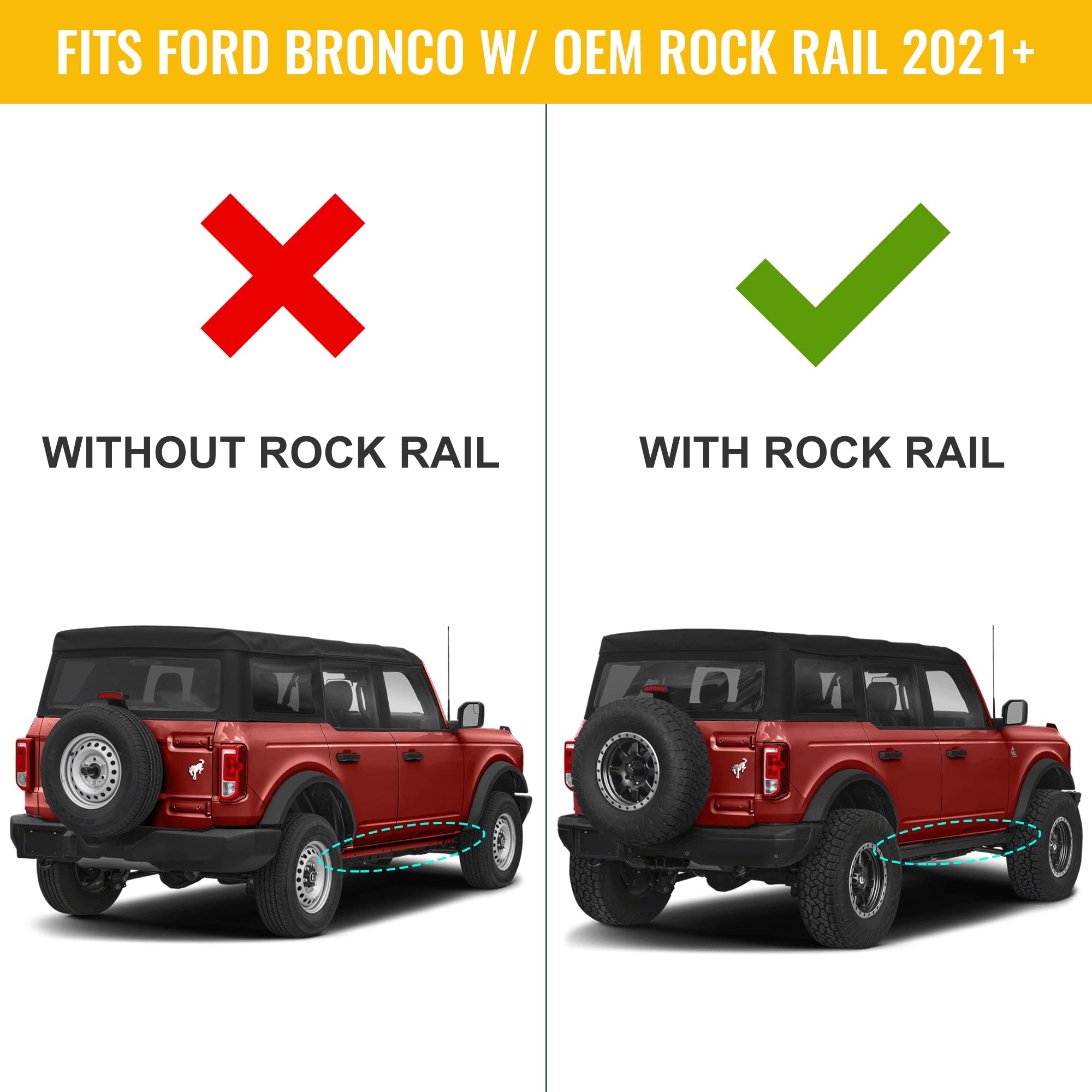 Amazon.com: Side Steps Compatible with Ford Bronco 2021-2024