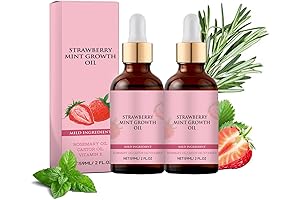 2 Pcs Strawberry Mint Growth Oil: Unlock Luscious, Voluminous Locks