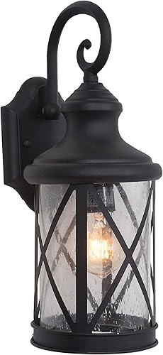 Yosemite Home Decor 5041BL-M FBA_5041BL-M Mahony Collection - Exterior incandescente (7.75 pulgadas), acabado negro