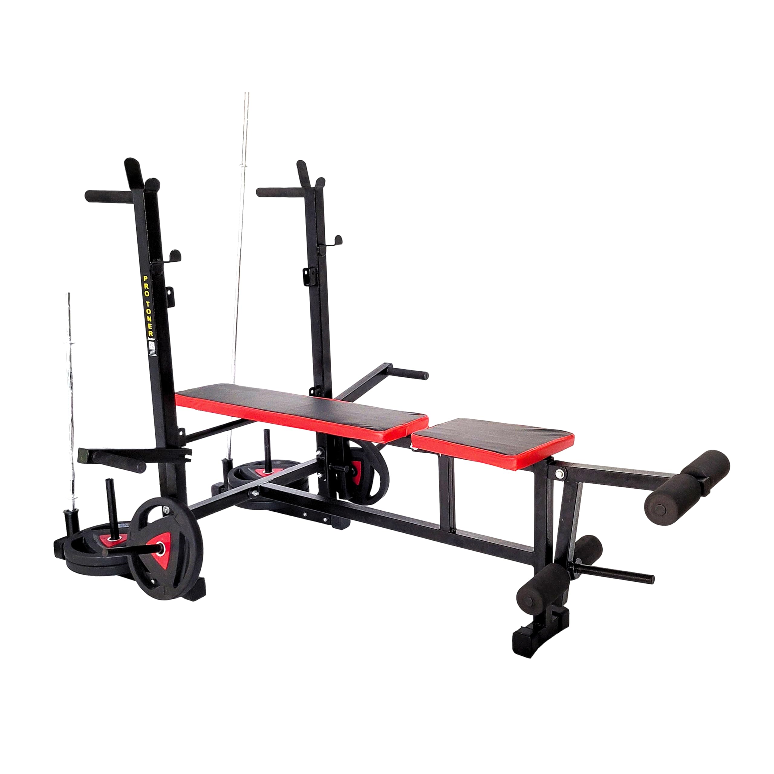 Protoner 10 in 1 Adjustable Bench for home gym with incline decline and lat bench press || bar and plates rack || dumbbell fly || leg pulley etc. (B0CR1CY65D) Amazon Price History, Amazon Price Tracker