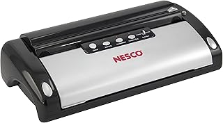NESCO VS-02 Food Starter Kit with Automatic Shut-Off and Vacuum Sealer Bags, Black