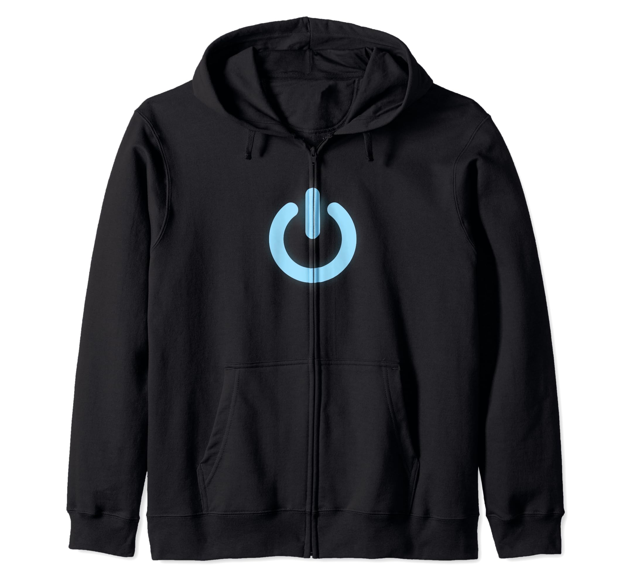Power On Logo Funny Computer Geek T-Shirt Zip Hoodie