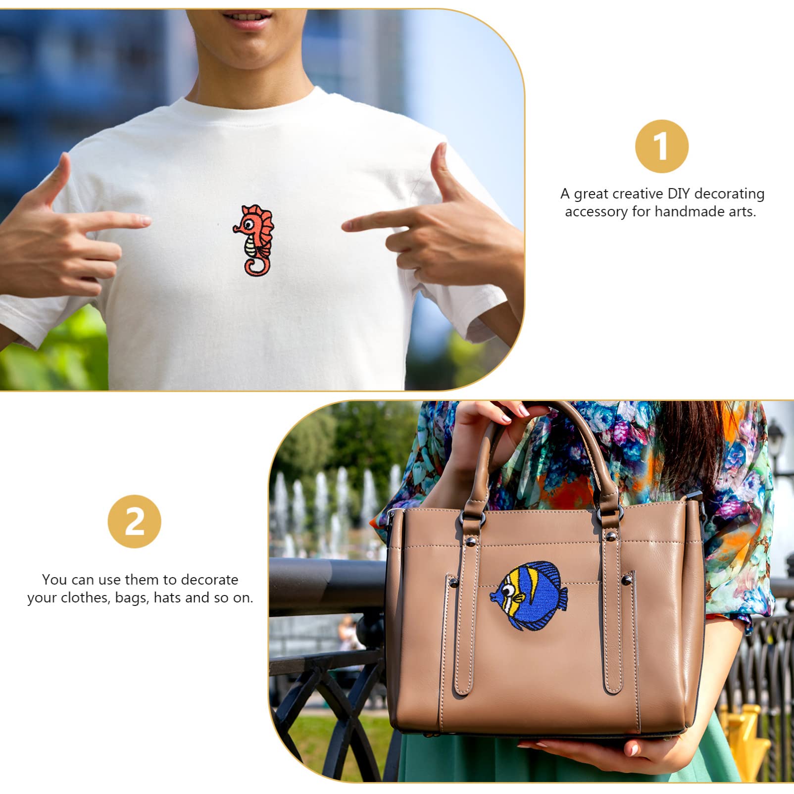 OSALADI 4 Set Toppe Ricamate Animali Autoadesive Per Riparazione E Decorazione Abbigliamento Per Jeans E Progetti Fai Da Te 9 Pezzi*4