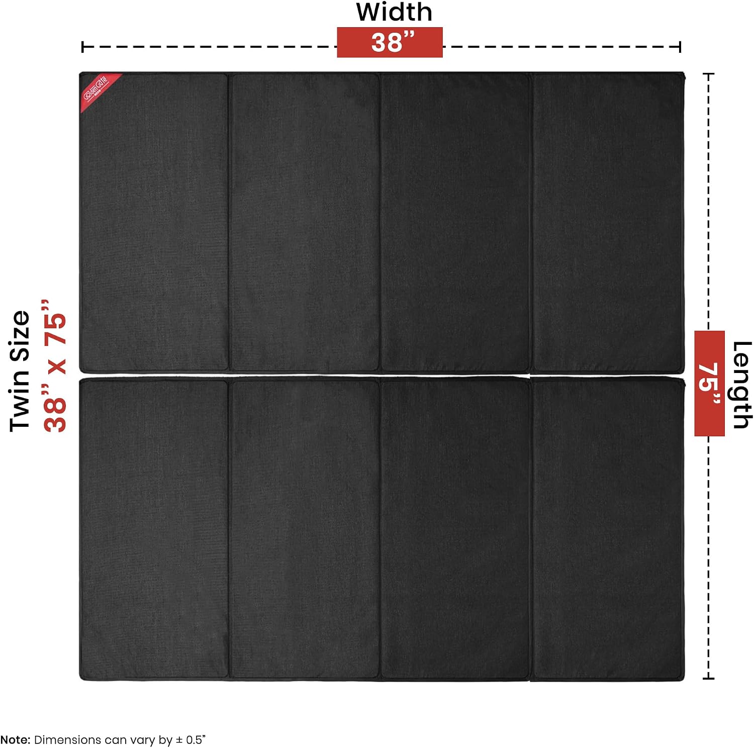 Heavy Duty Bunkie Board Twin Size 38"x75" Non-Slip Breathable Bed Support Board for Slatted Bed, Anti-Sag Under Bed Support, Noise Minimizing Moisture Resistant Bed Board Low Profile