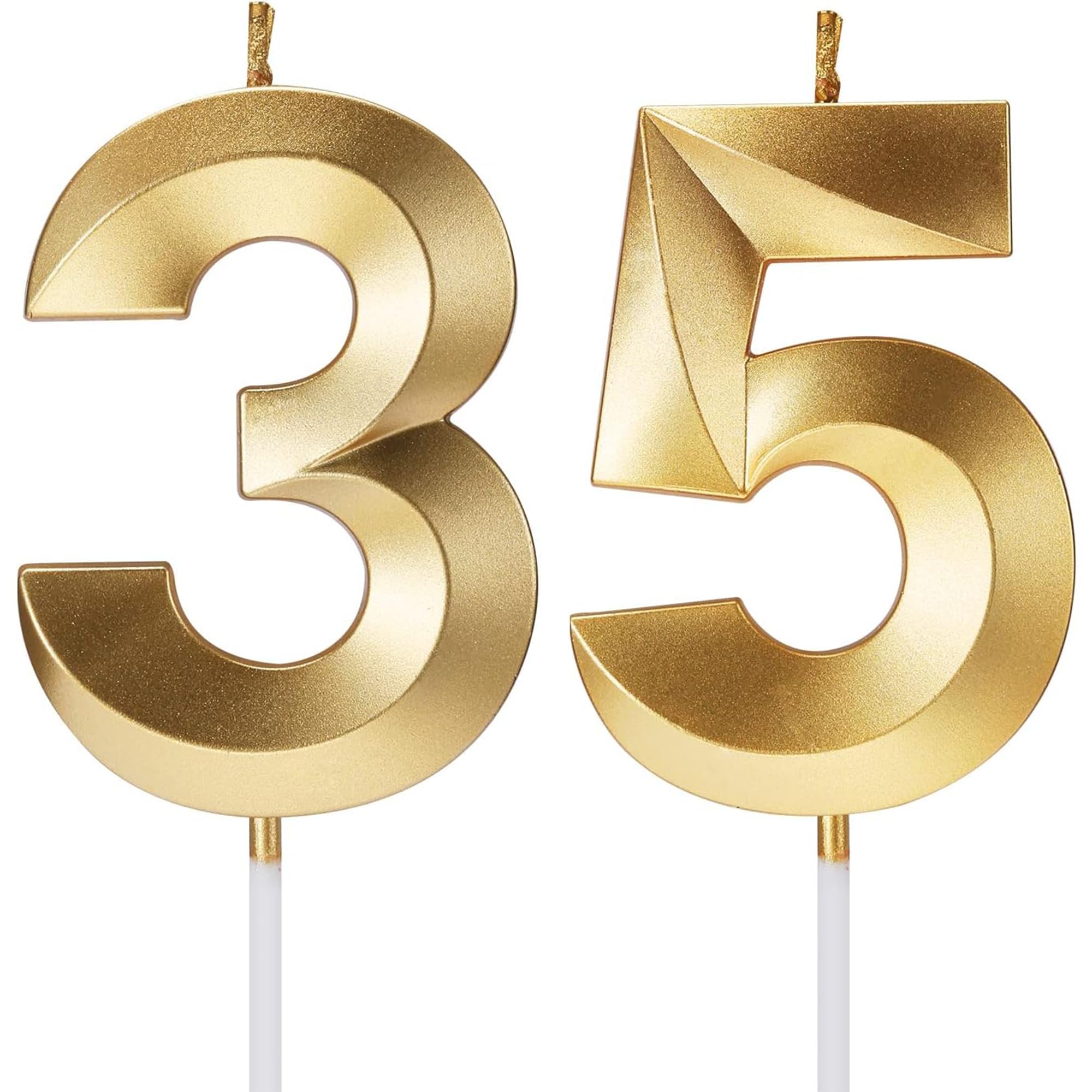 Birthday Candles Number Candles Age Year for Cakes Happy Birthday 3D Designed Wedding Anniversary Party Cake Topper Decorations