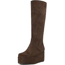 Womens Platform Knee High Boots Chunky Heel Fashion Casual Tall Boot