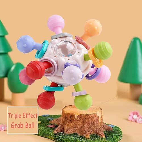 Miniatura 5 de Juguete Montessori sensorial para bebé, mordedores para recién nacidos, sonajeros de desarrollo, juguetes para masticar, regalos para niños