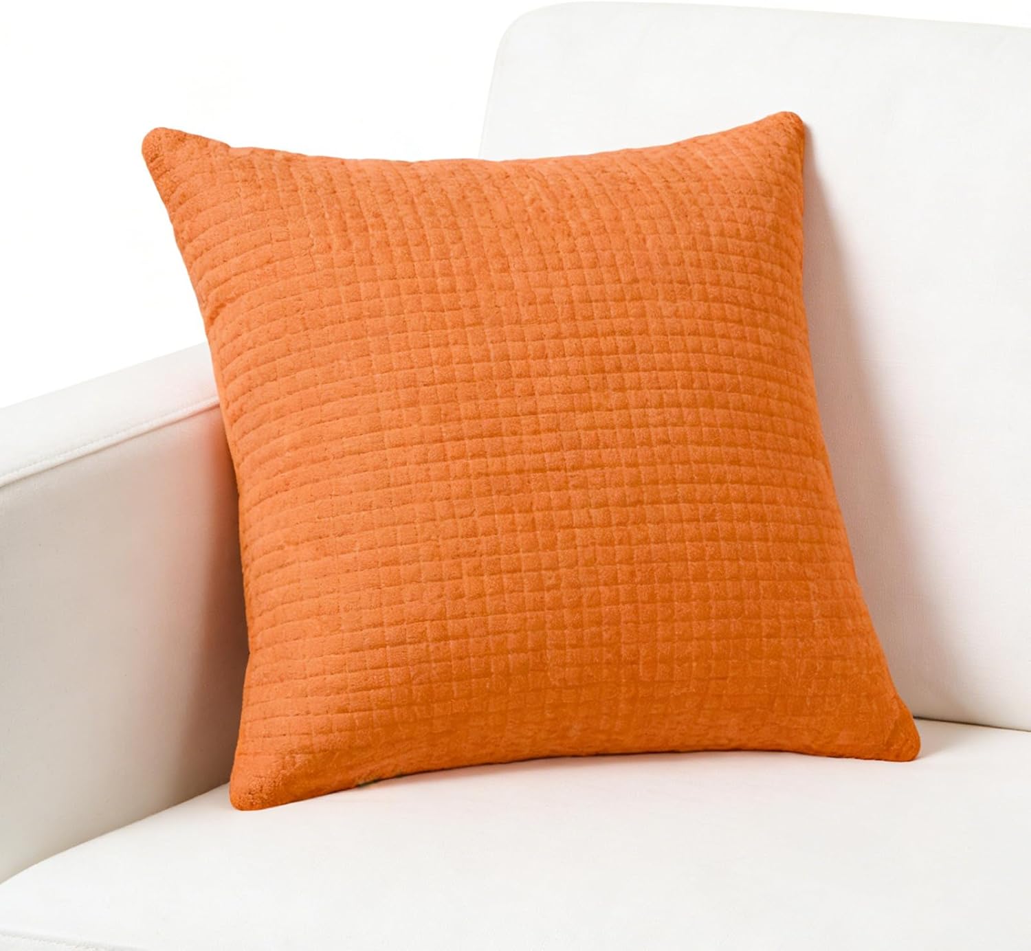 2pcs Linen Cotton Blend Pillowcases - Breathable & Textured Standard Size (23x23 inches) Solid Color Pillow Covers for All Seasons (Beige Yellow)