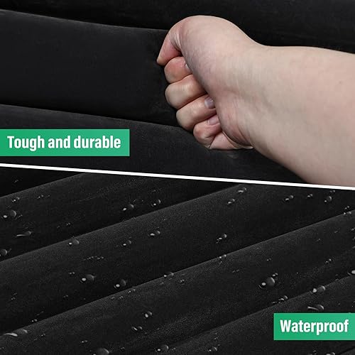 Miniatura 5 de NovelBee Colchón inflable de aire para automóvil, cama inflable para asiento trasero, colchón inflable de aire para campamento, cama inflable con