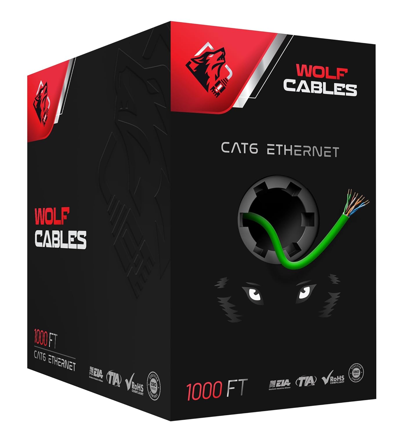 | Heavy-Duty CAT6 Ethernet Cable 1000ft | UTP, 23AWG, 550MHz | Stable & Remarkable Performance (White)