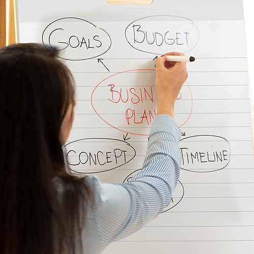 Miniatura 5 de Seajan 12 piezas de papel rayado para profesores de 15 x 18 pulgadas, papel de caballete para profesores, oficina, aula, escuela, educación en casa,