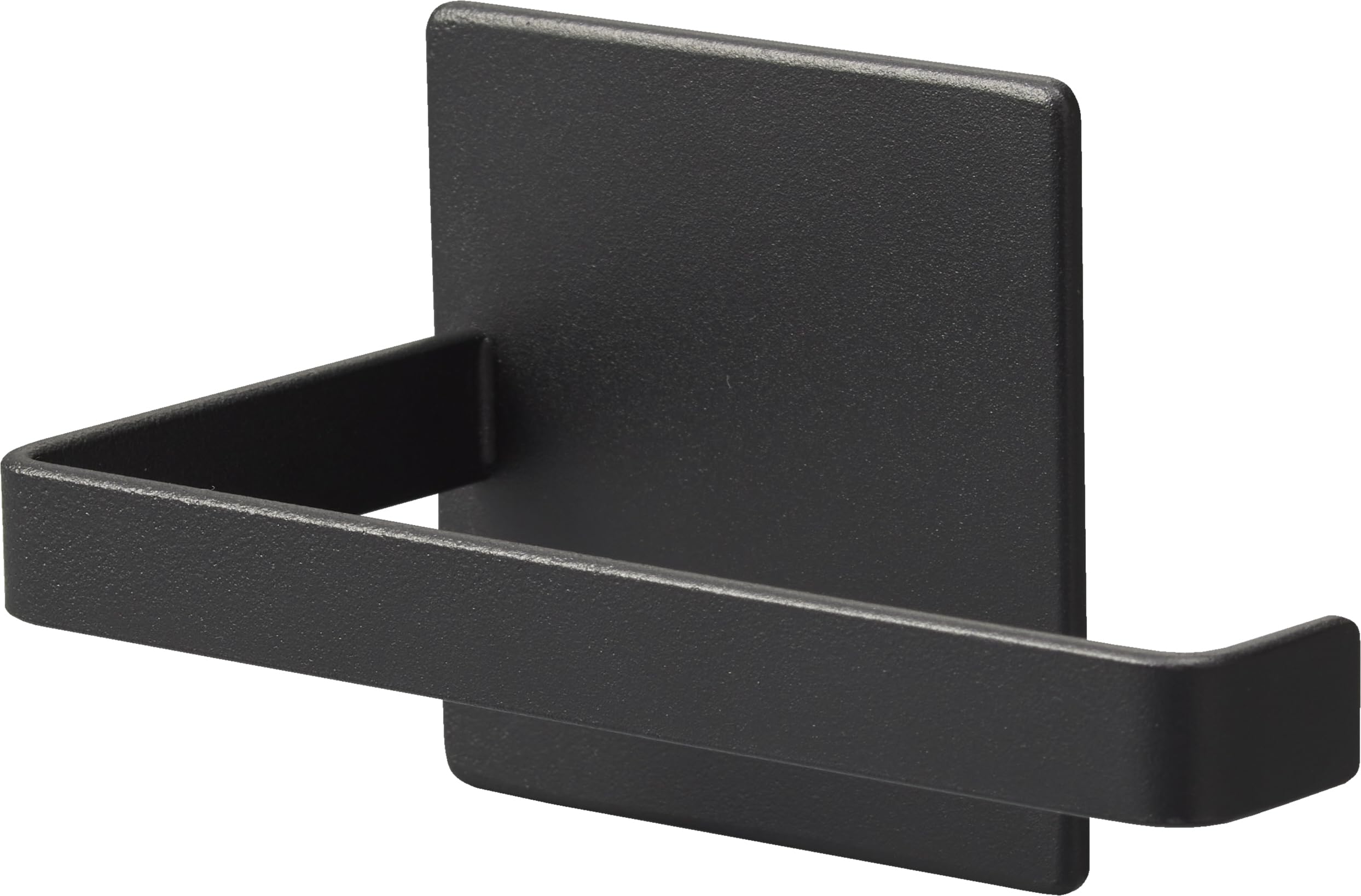Yamazaki 2112 Tower Magnetic Toilet Roll Holder, Black, Steel/Magnet/Silicone, Minimalist 7.2 x 14 x 7.5 cm