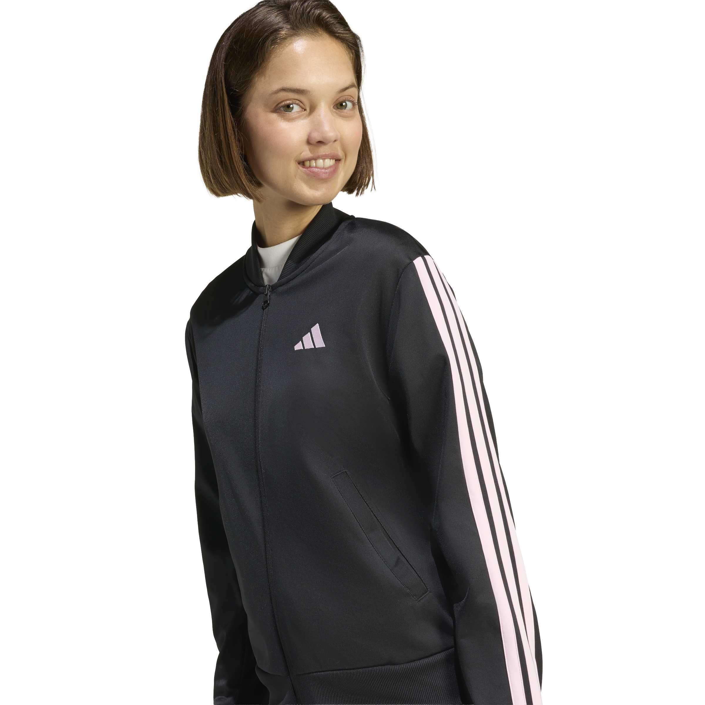 adidas Kobiety Essentials 3-Stripes Track Suit, black/clear pink, S