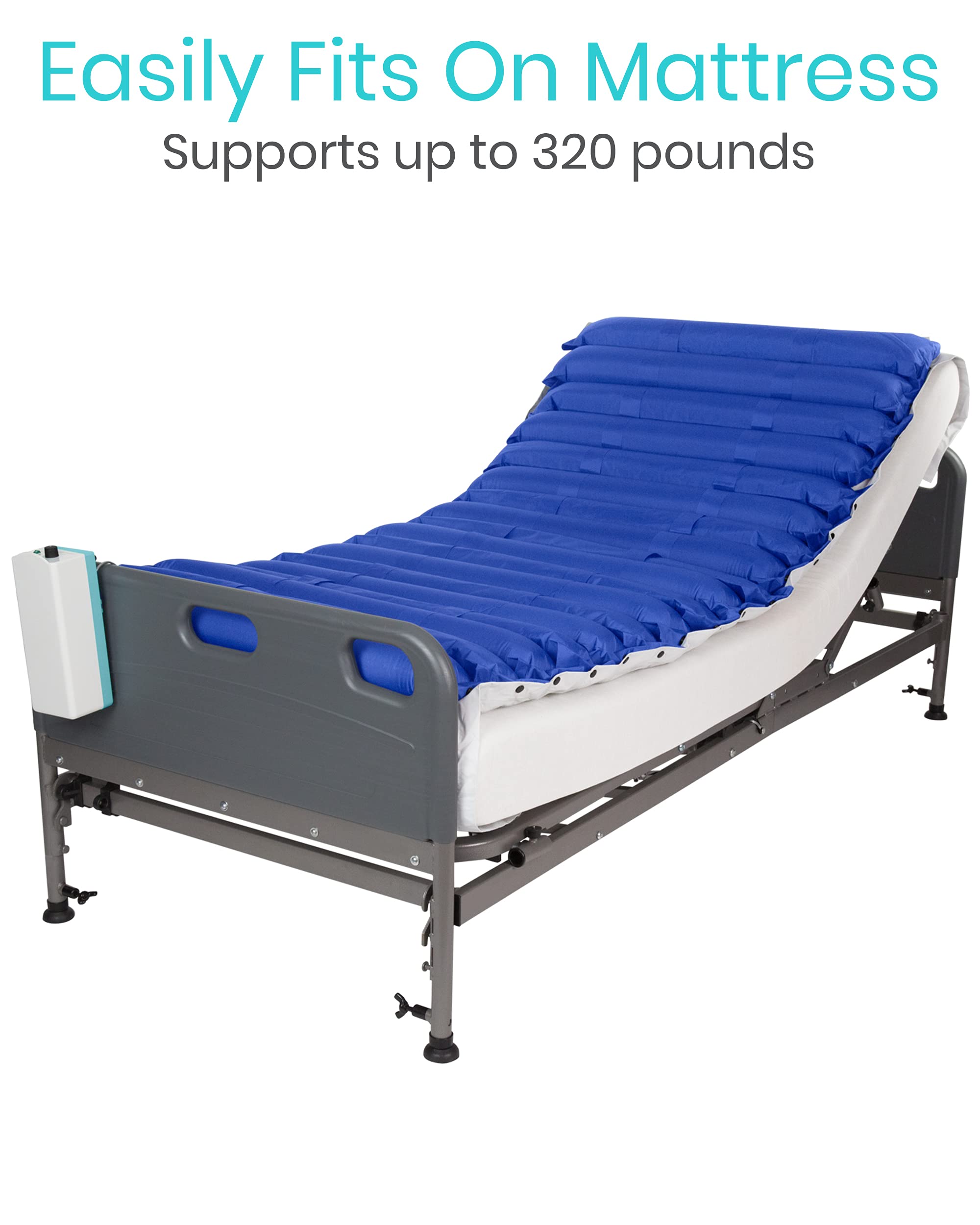 Vive Alternating Pressure Mattress 5" Air Topper Pad for Bed Sore