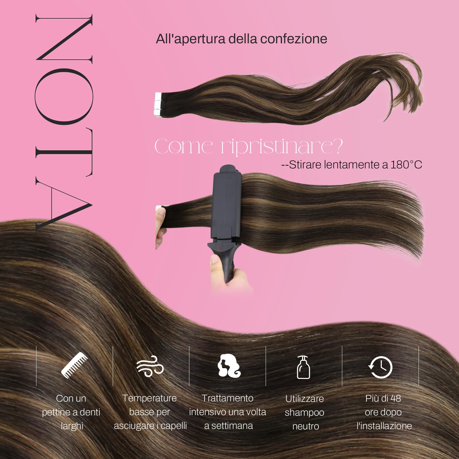 Moresoo Extensiones de Cabello Adhesivas Natural Balayage #2/6/2 Mezcla de Marrón Más Oscuro con Marrón Medio Cabello Humano Extension Adhesivas De Pelo 12 Pulgadas 30Gramo/20Piezas