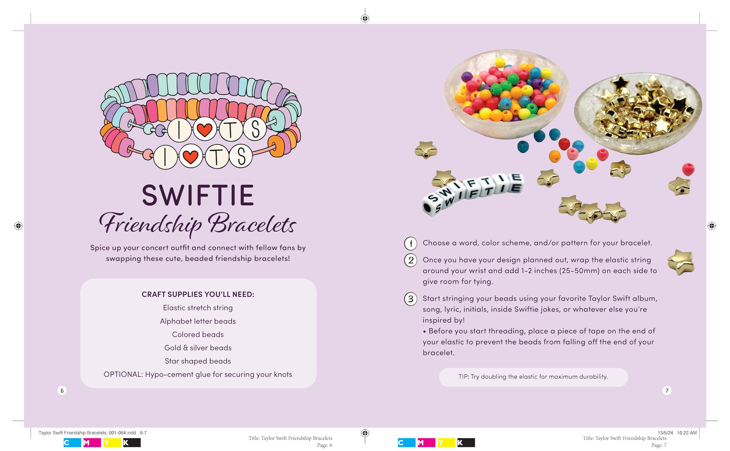 Unofficial Taylor Swift Friendship Bracelet Kit: Design and Customize the Best Swiftie Inspired Bracelets to Wear and Trade - Includes: Over 1,000 Beads, Project & Activity Book, Elastic Jewelry Cord - Image 3