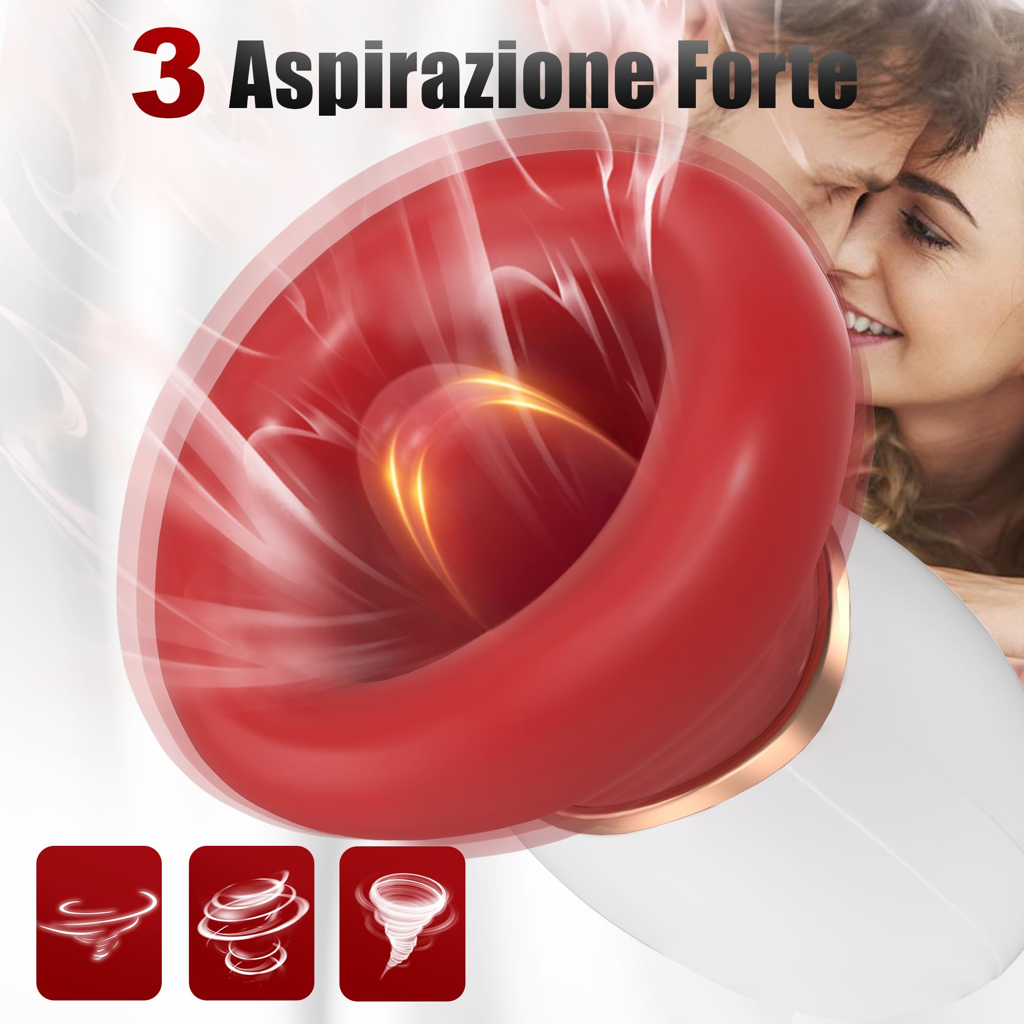 Succhia Clotoride Vibratore Donna Sex Toys - Vibratoreper Donna Piccolo con 3 Suzione 3 Leccata, Stimolatore Clitorideo Potente Vibratori Sex Toy, Giochi Erotici per Clitoride Vagina Capezzolo Anale