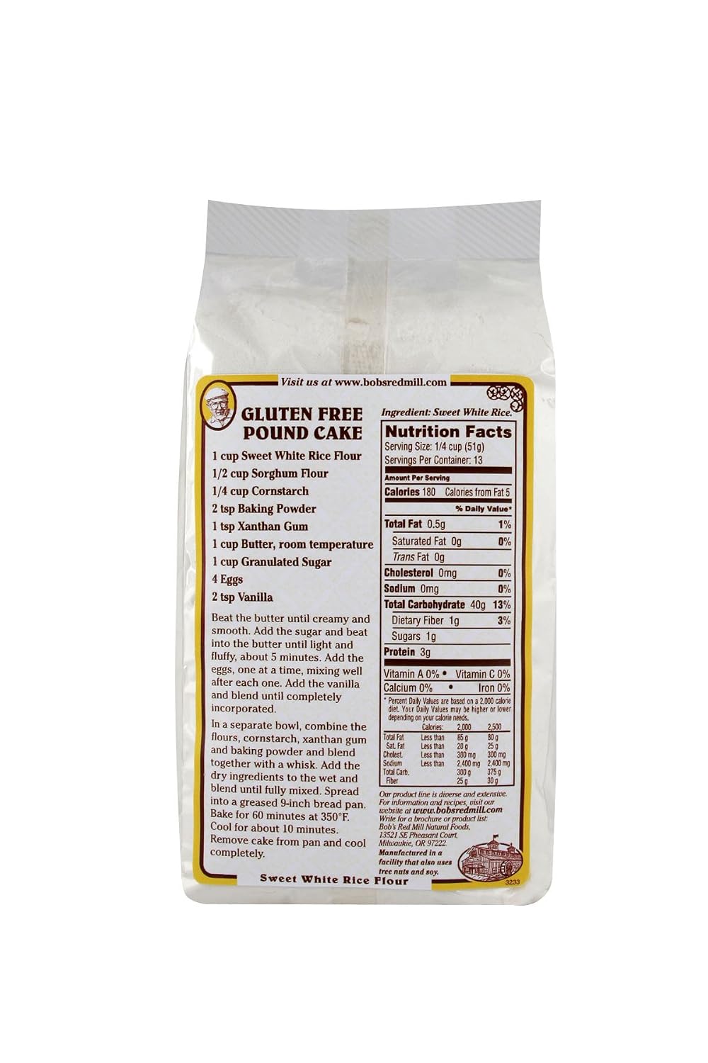 Bob's Red Mill Sweet White Rice Flour, 24-ounce (Pack of 4)