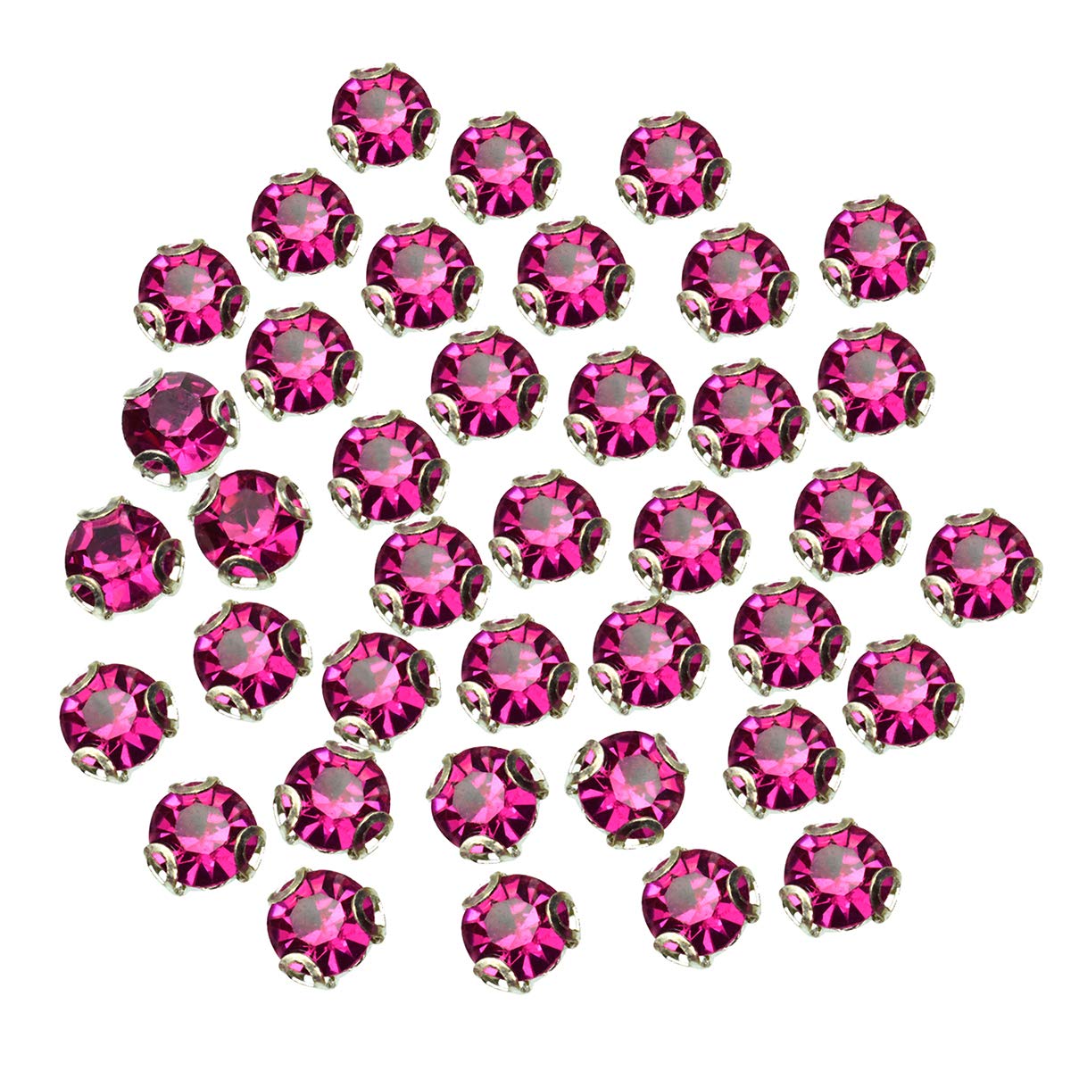 Embroiderymaterial Round Shape Sew on Glass Crystal Rhinestones with D Shape Claws for Craft, Embroidery and Jewellery Making-4MM(288 Pieces) Pink (B085ZJFGJD) Amazon Price History, Amazon Price Tracker