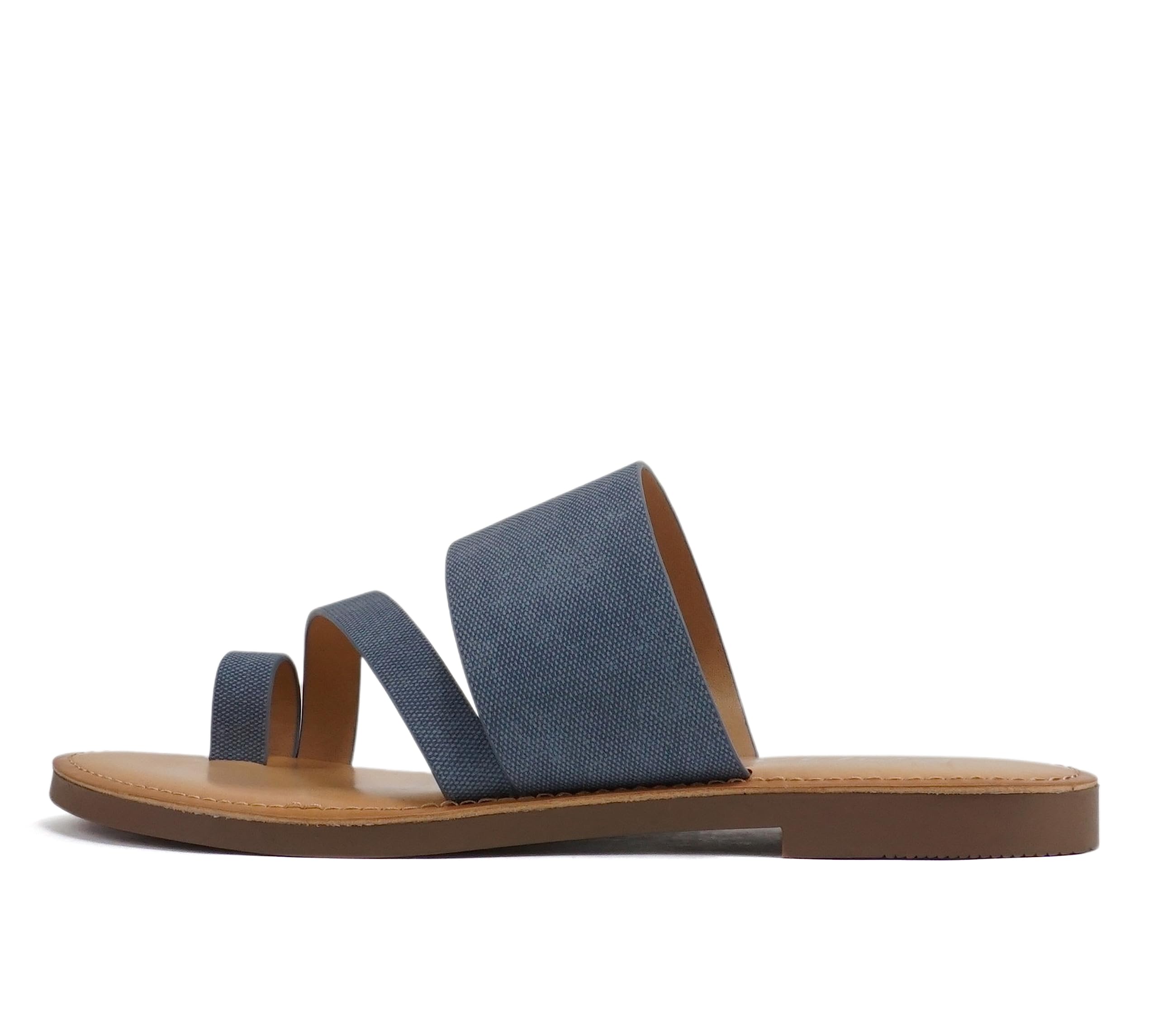 Soda Joan Womens Open Toe Slip On Flip Flop Sandals