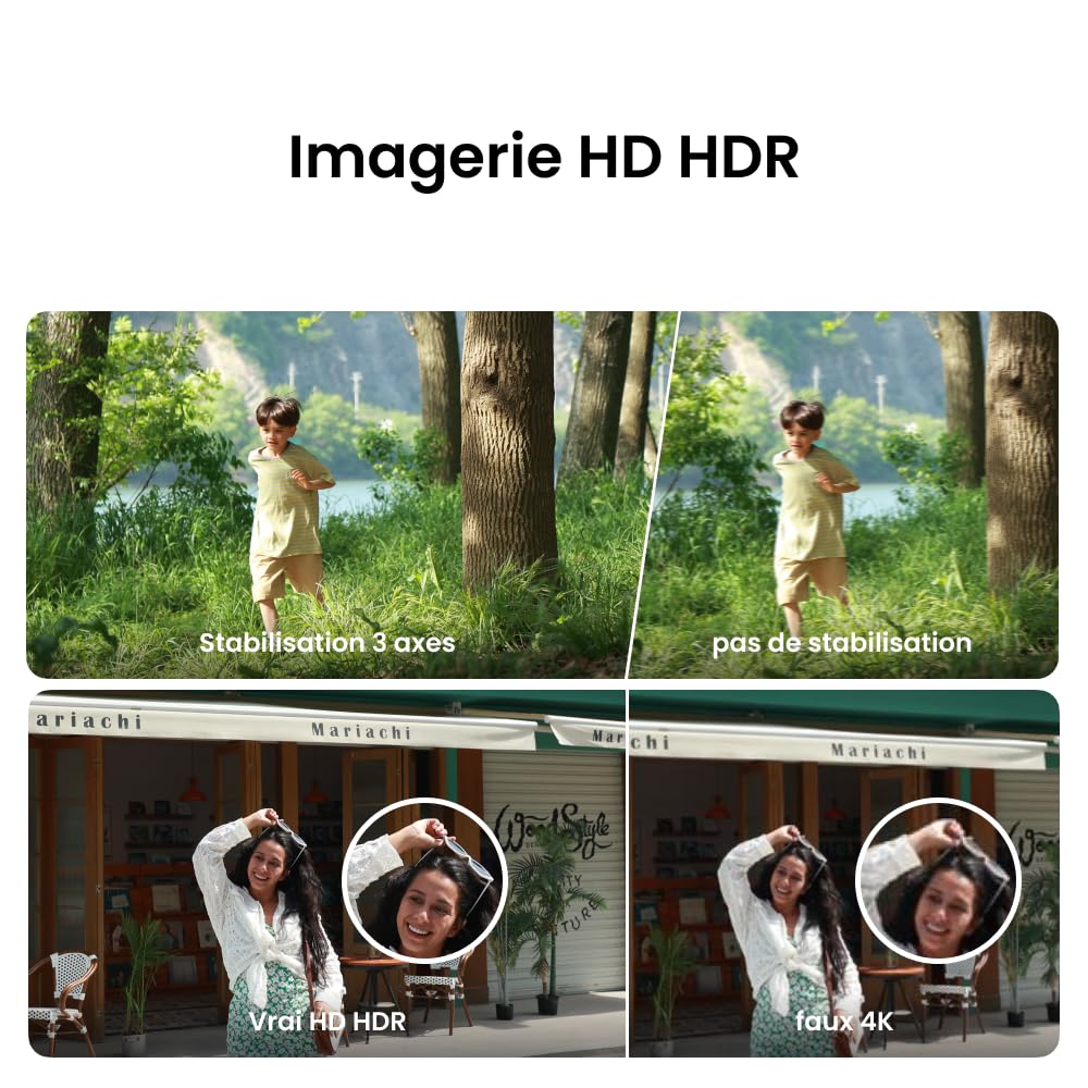 HOVERAir X1 Drone avec Camera, Drone Suivez-Moi avec Contrôle Mains Libres, Mine Drone avec Vidéo HDR, Trajectoires De Vol Intelligentes, Décollage de la Paume de la Mains Libres, Noir (Combo)