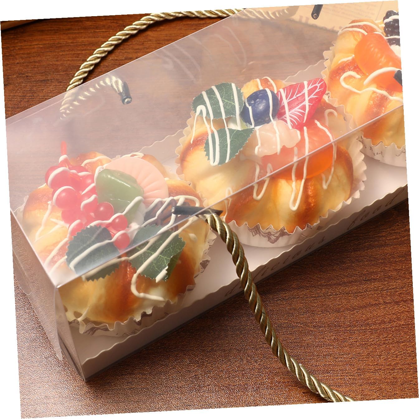 BESTYASH Plastic Baking Cake Roll Boxes 10pcs 22.5x7.8x7.8cm Food Grade Wrapping Containers Dirt-resistant Storage for Bakery and Dessert Packaging