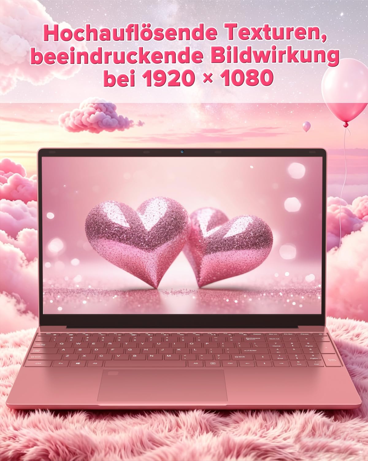 Molegar 2026 Laptop Computer Notebook,15.6" IPS FHD Display,Celeron N5100(Beats N4120/5205U CPU),WiFi5,BT5.0,USB3.0,Beleuchtete Tastatur,Fingerprint für Business Home Office und Studenten