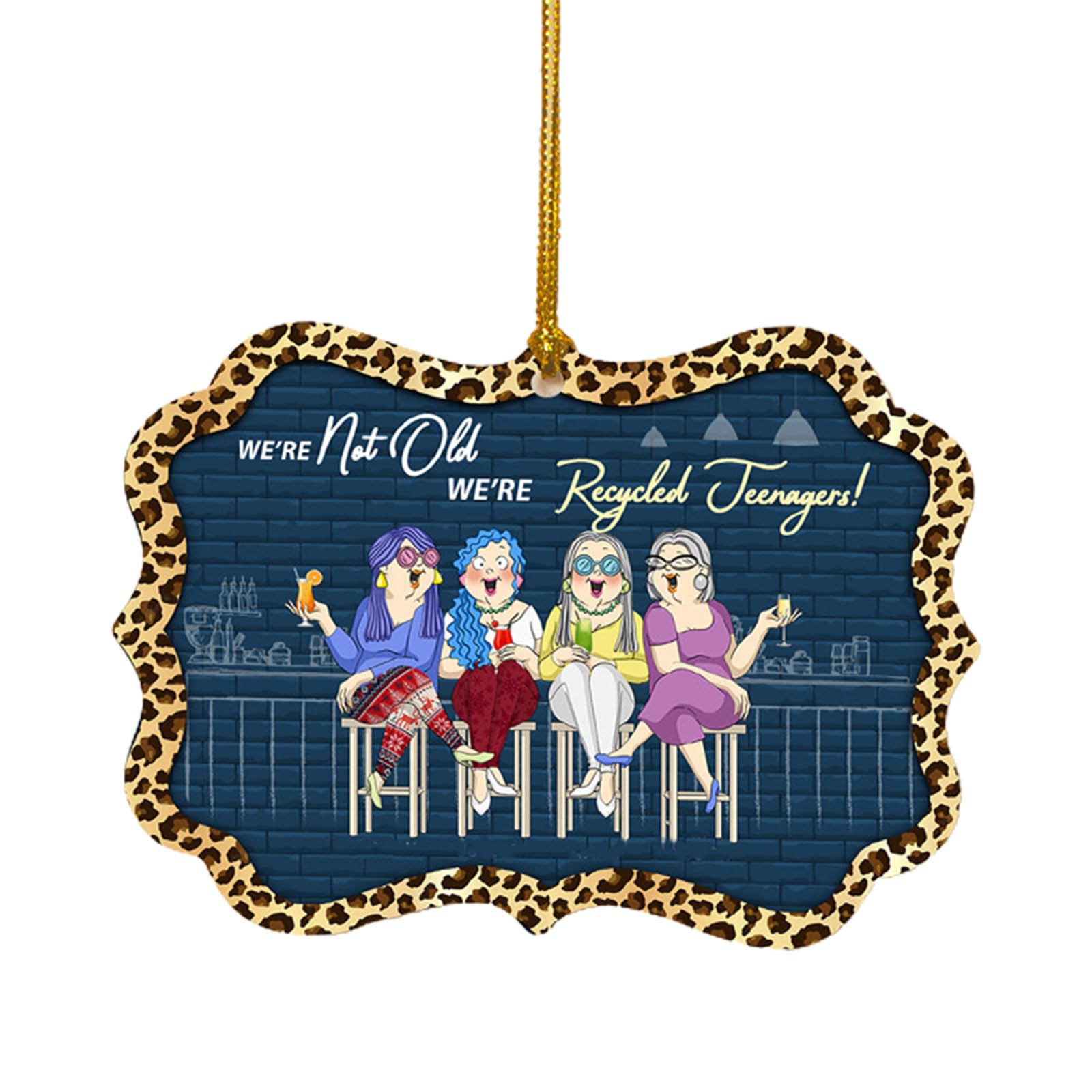 Nucelit We ' re Not Old Hanging Sign Plaques for Tree Front Door Wall Car Funny Christmas Ornament Acrylic Hangers Decorations Christmas Tree Ornaments