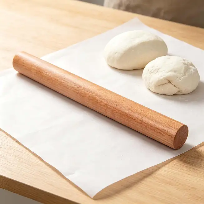 Durable Solid Rolling Pin,Smooth Cylindrical Baking Kitchen Tool,Practical Dough Flattening Utensil for Homemade Bread Pizza Pastry and General Cooking Prep Work