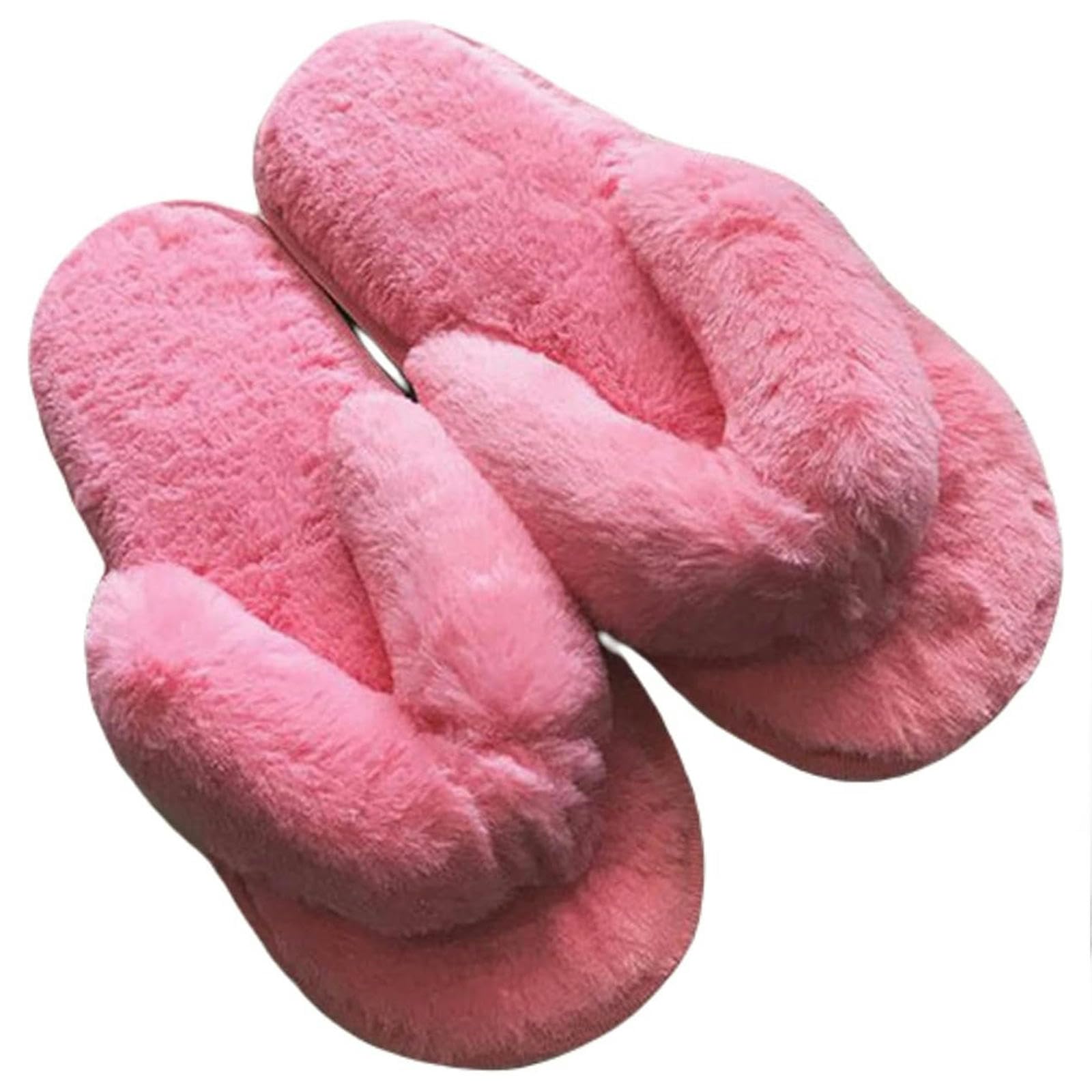 Ciabatte Donna Invernali Casa Invernale Scarpe da Donna Calda Piatta da Donna Slifor-38-39-watermelon Red