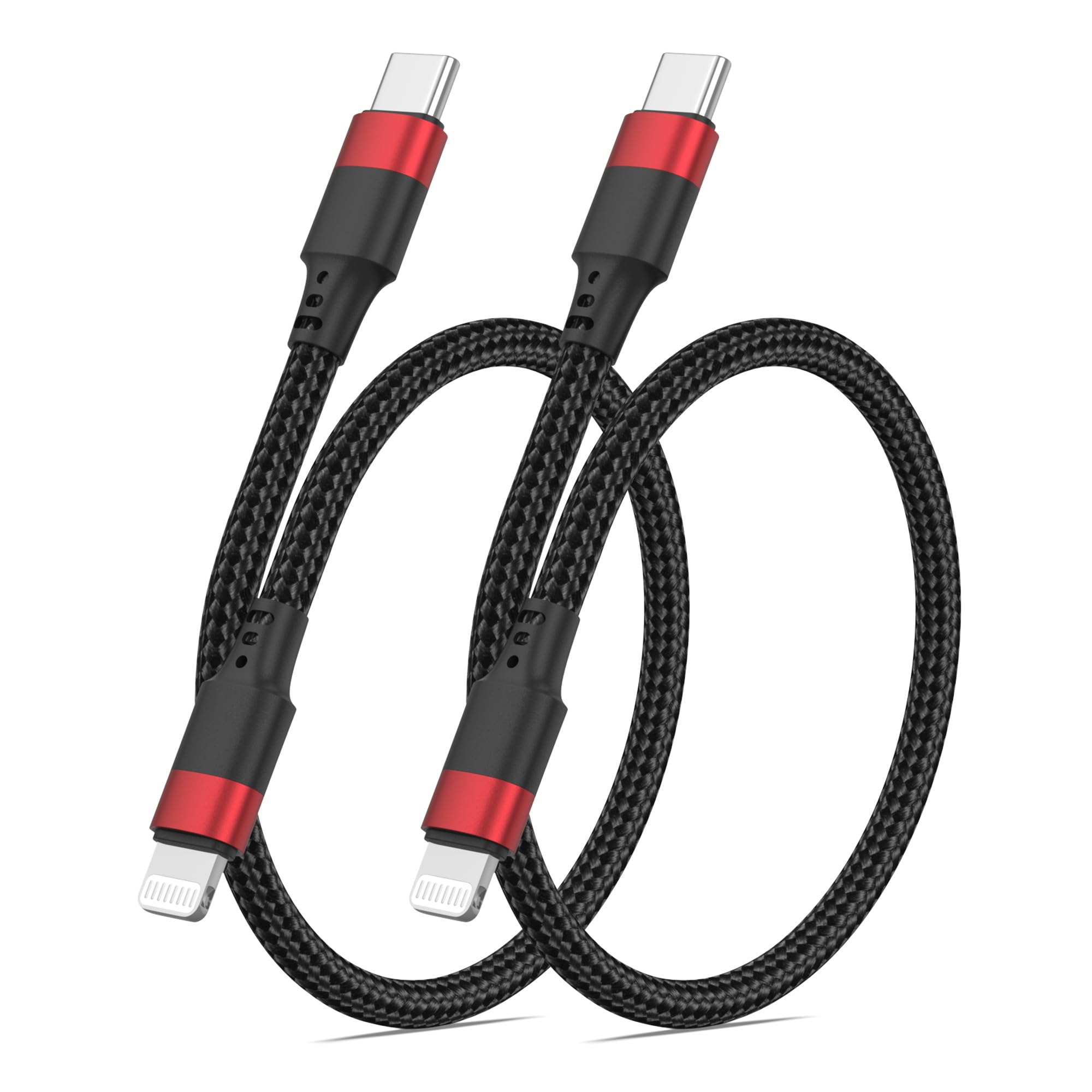 Bkduice USB C Lightning Kabel Kurz [30cm, 2 Stück], MFi-Zertifiziert Kurzes iPhone Ladekabel PD 0.3m USBC auf Lightning Schnellladekabel für iPhone 14 13 12 11 Mini Pro Max XS XR X Plus SE