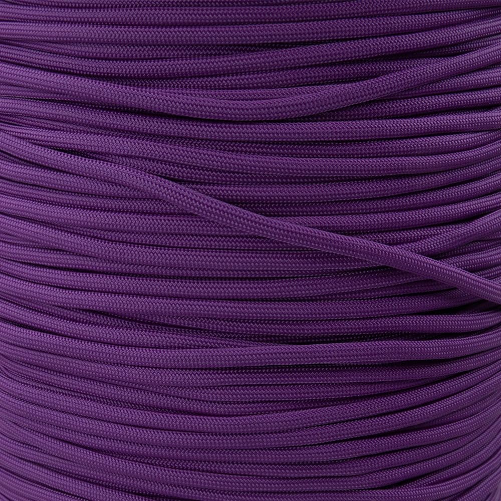 Paracord Planet Solid Color 550lb Paracord – 7 Strand Type III Nylon Cord for Indoor and Outdoor Tasks – Violet (50 ft)