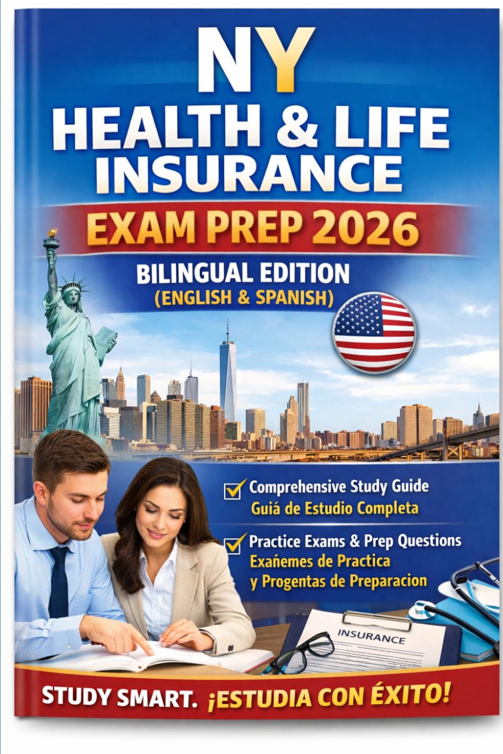 NY Health & Life Insurance Exam Prep 2026: Bilingual Edition (English & Spanish)