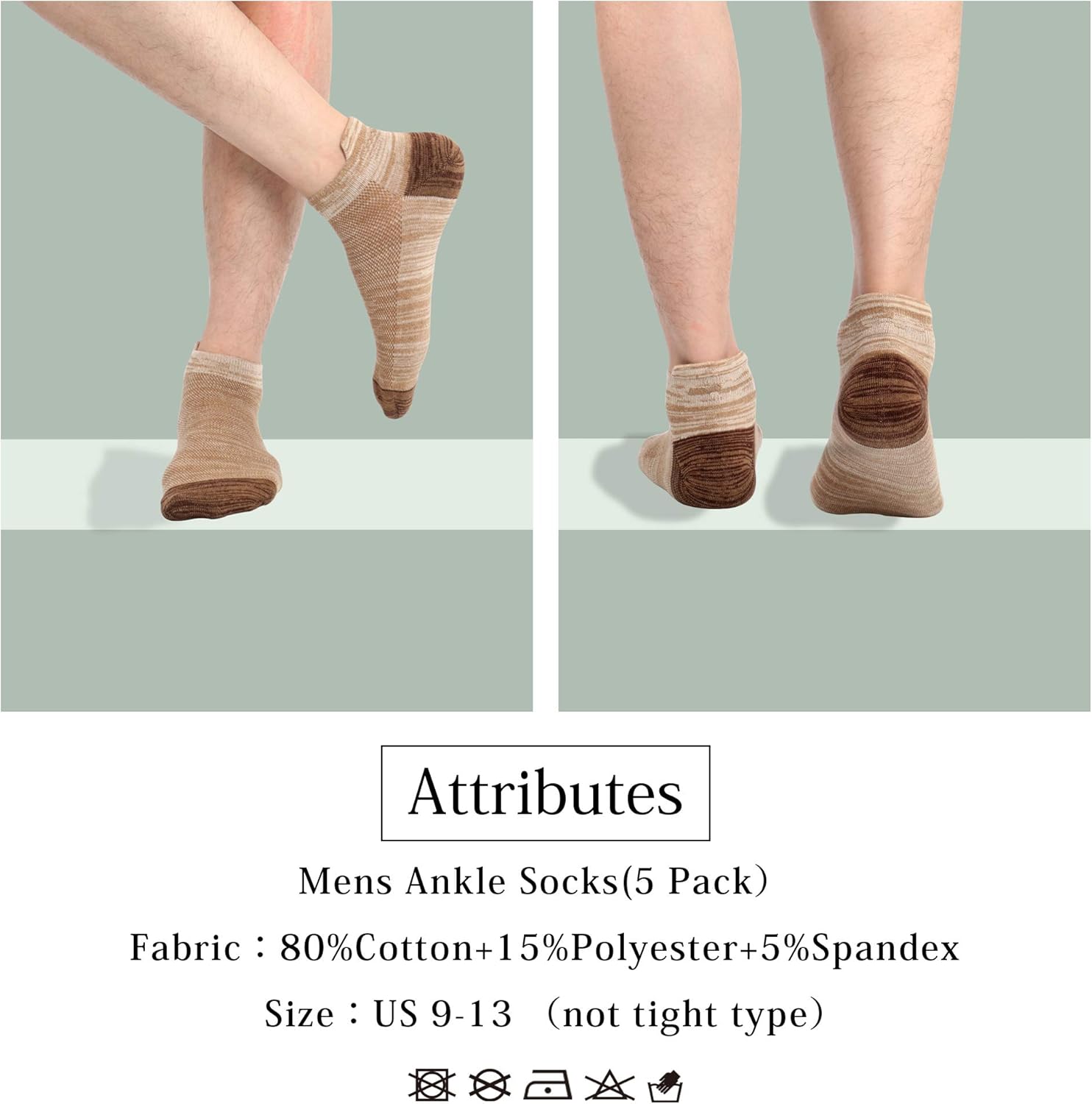 Mens Athletic Breathable Ankle Socks