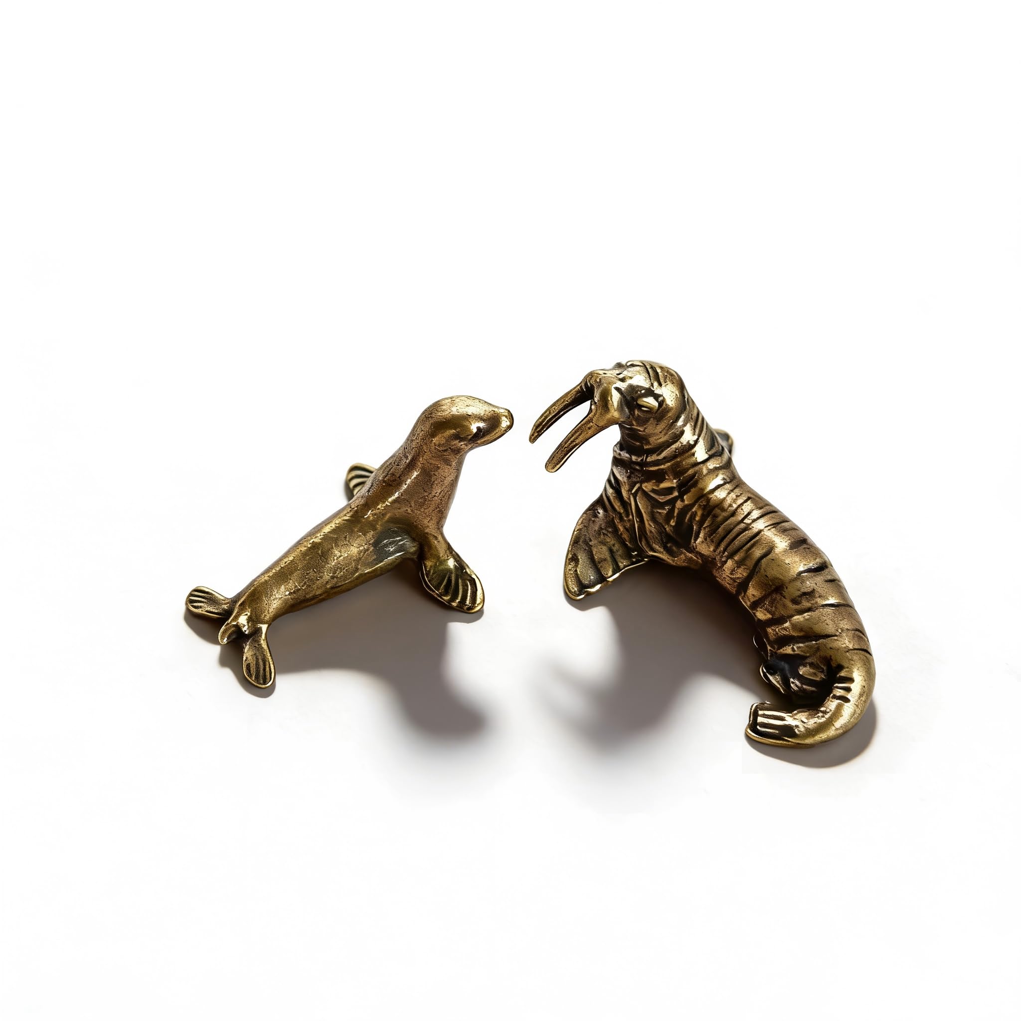 Ensemble de figurines de phoque en alliage laiton pour idée cadeau déco