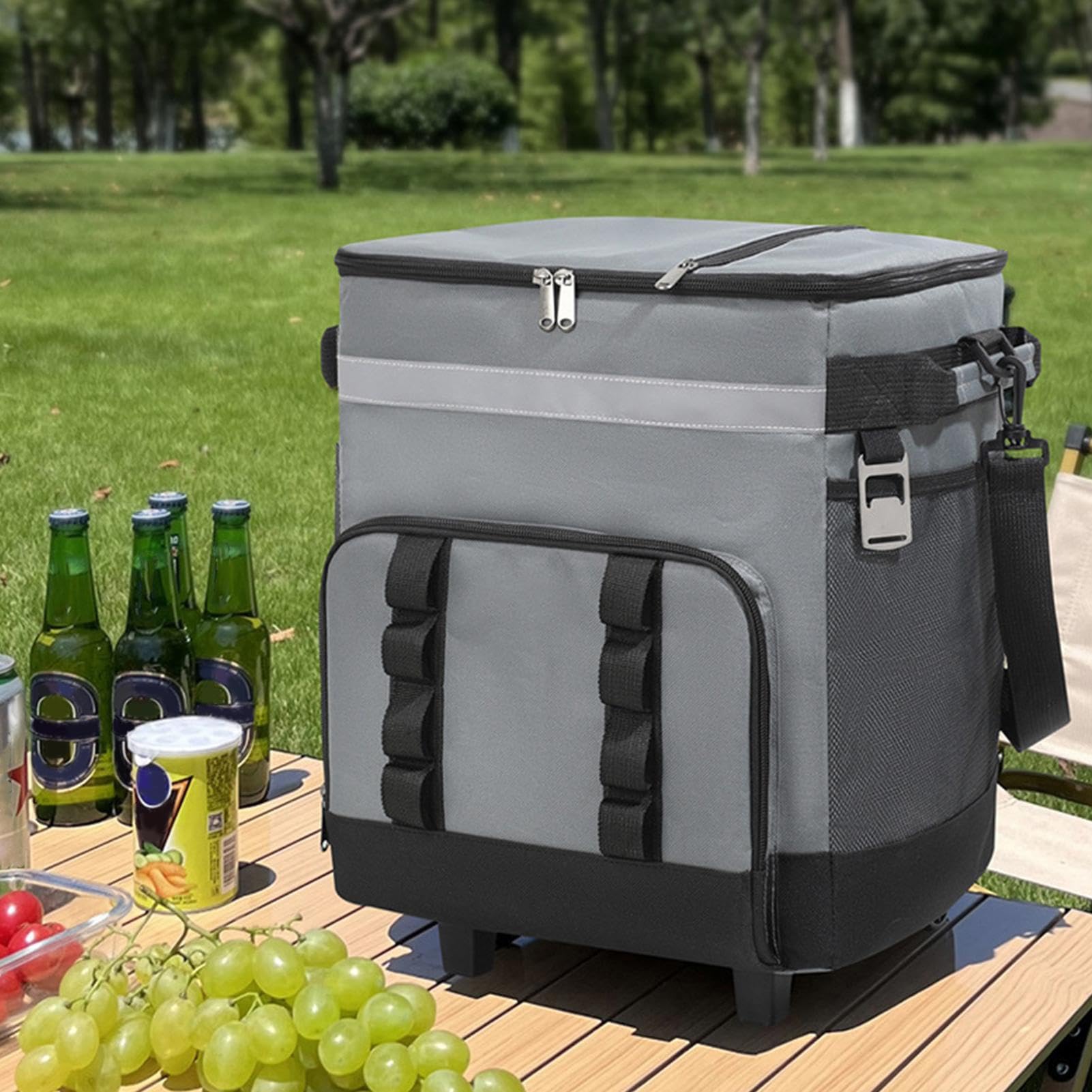 Refrigeratori da campeggio - Con manico a prova di perdite - Rotolo portatile da 35 litri - per viaggi, shopping, picnic, viaggi su strada, feste, piscina, terrazza, giardino