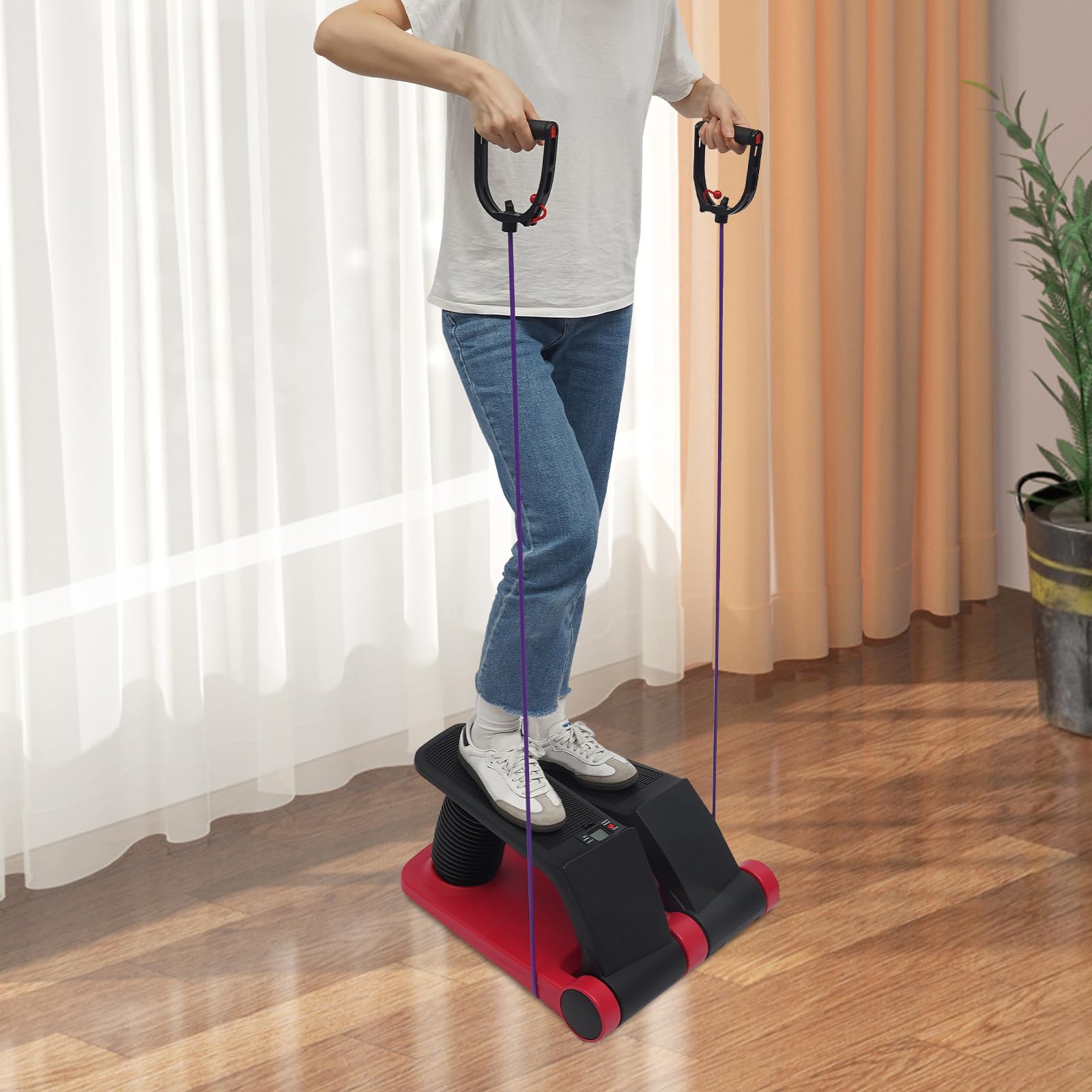 Mini stepper per esercizi, step per scale portatile con LCD