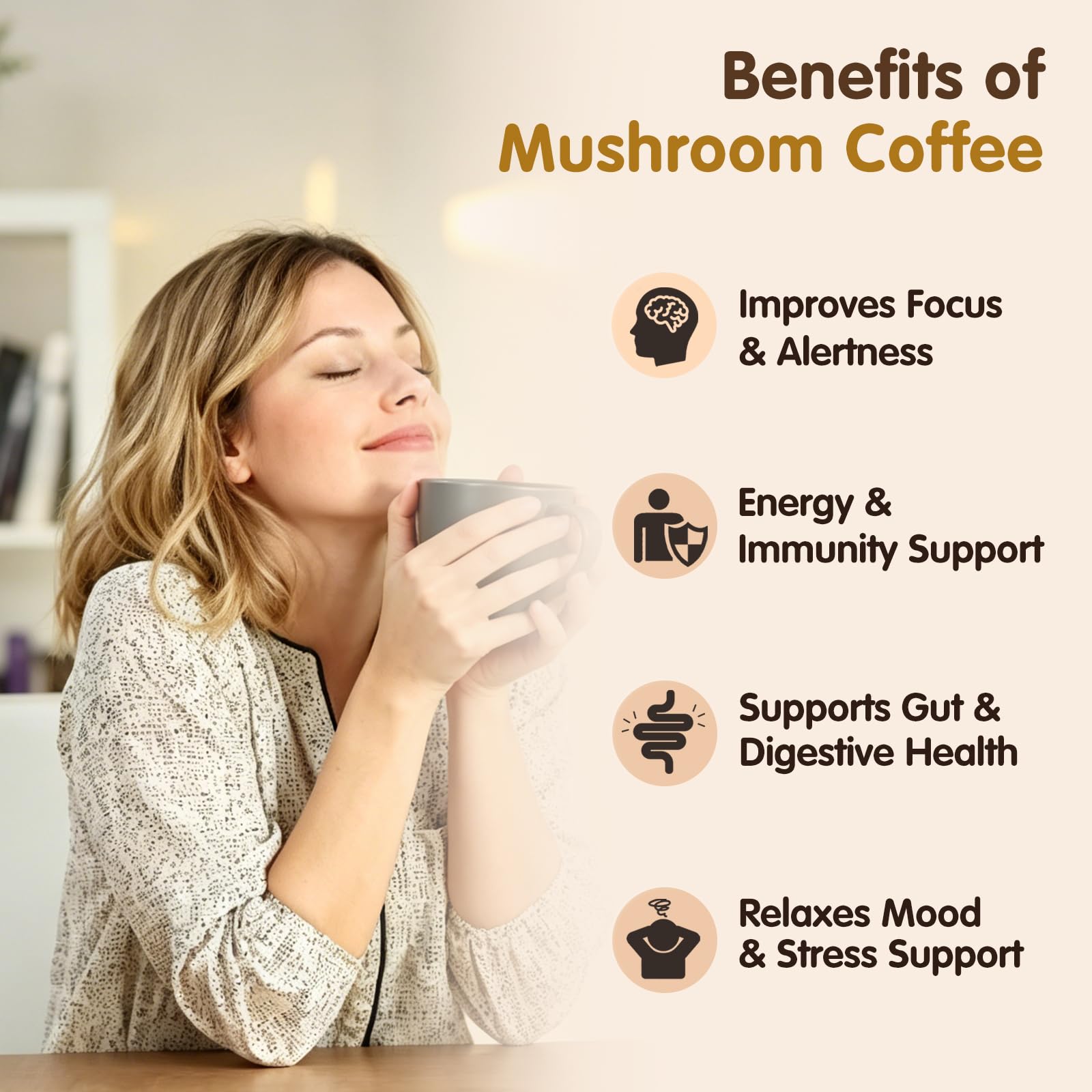 Instant Mushroom Coffee Packets with Adaptogens & Superfoods, 30 Packets — Amazon image 3