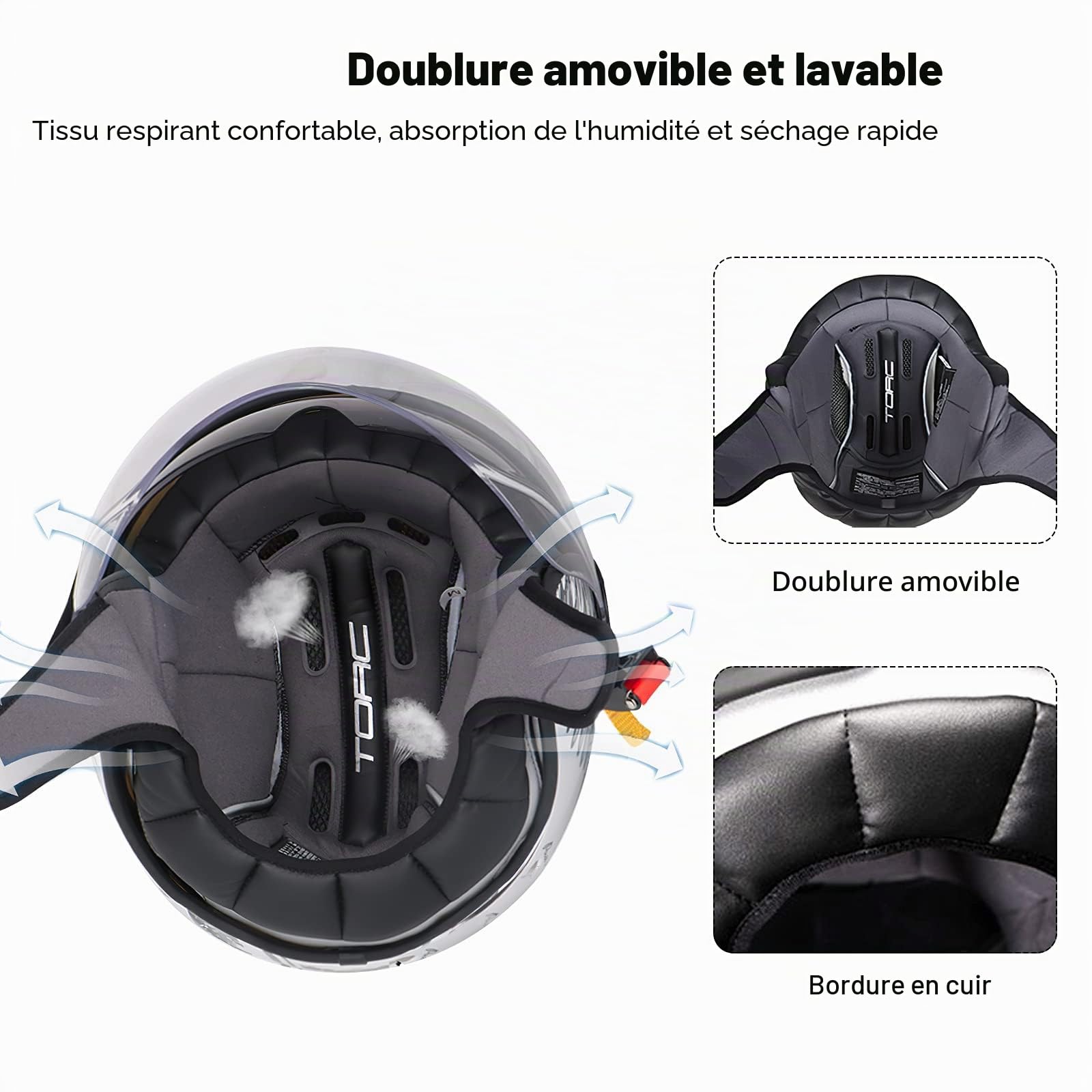 Casque De Moto, ECE 22.06 Certifié Casque Semi-Ouvert Casque Jet Casque Moto Et Scooter Femme Adulte Anti Scratch Visiere