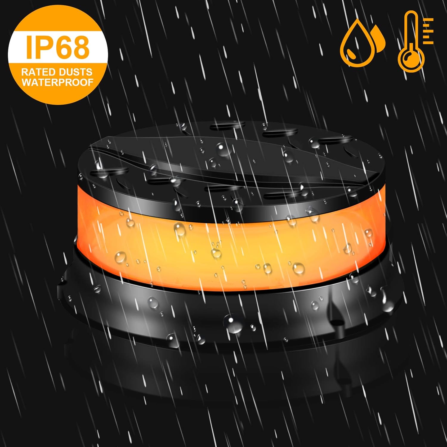 Blасk Frіdау - 70% оƒƒ Amber Beacon Light, 80W Warning Flashing Strobe Light for Car Truck with Magnetic Base