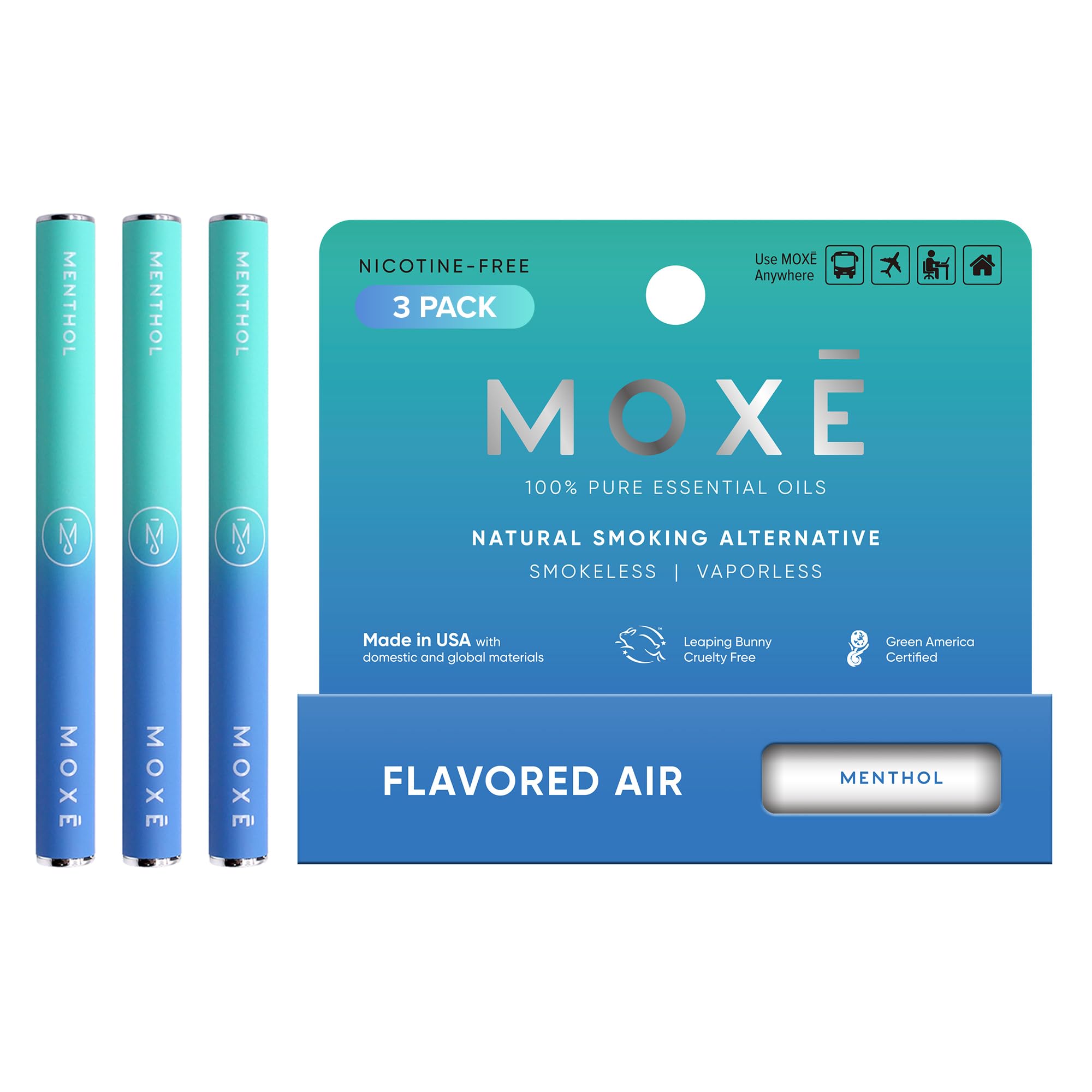 Amazon.com: MOXE Natural Menthol Air Inhaler | Non Electric Long-Lasting Flavored Air Refreshing Support | Oral Fixation Menthol Essential Oils, Craving Relief - 3 Pack : Health & Household Amazon.com: MOXE Natural Menthol Air Inhaler | Non Electric Long-Lasting Flavored Air Refreshing Support | Oral Fixation Menthol Essential Oils, Craving Relief - 3 Pack : Health & Household
