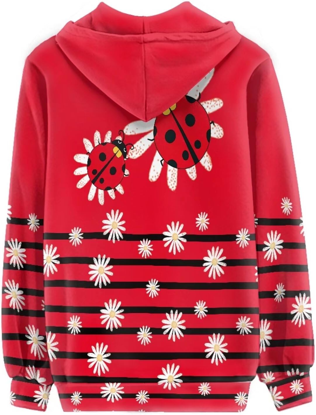 Agoviwo Cute Graphic Zip up Hoodie Women Thin Sweatshirt Tunic Y2k Hoodie Lightweight Workout Hoodie Tunic for Spring image 3