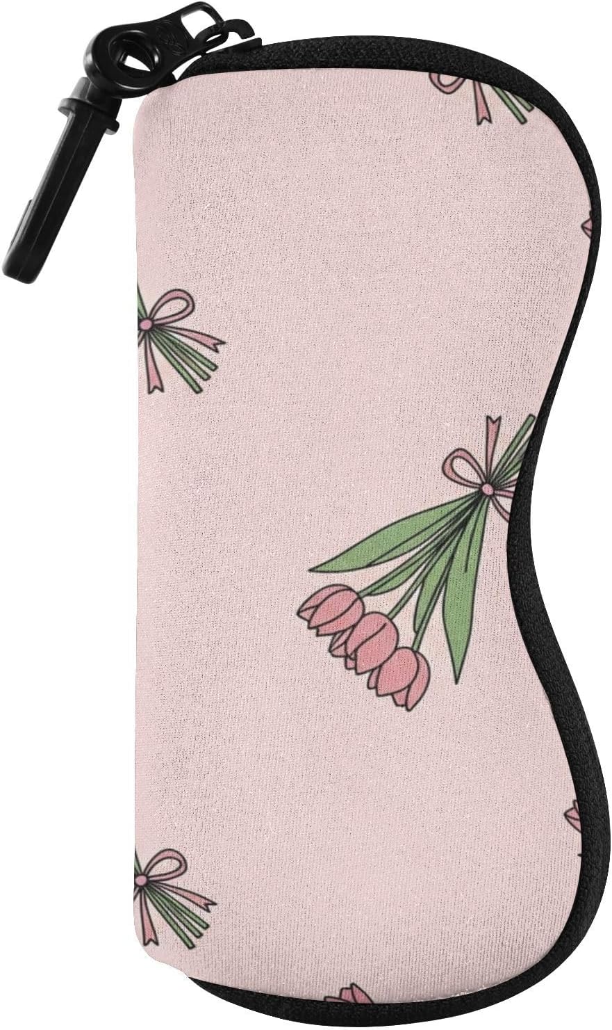 Flowers Zipper Eyeglasses Pouch Sunglasses Case for Men