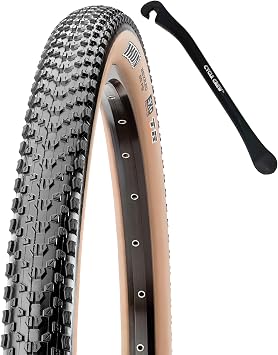 Ikon Mountain Bike Tire - Tan Sidewall - 26" 27.5" & 29" - Bundle with Cycle Crew Tire Lever