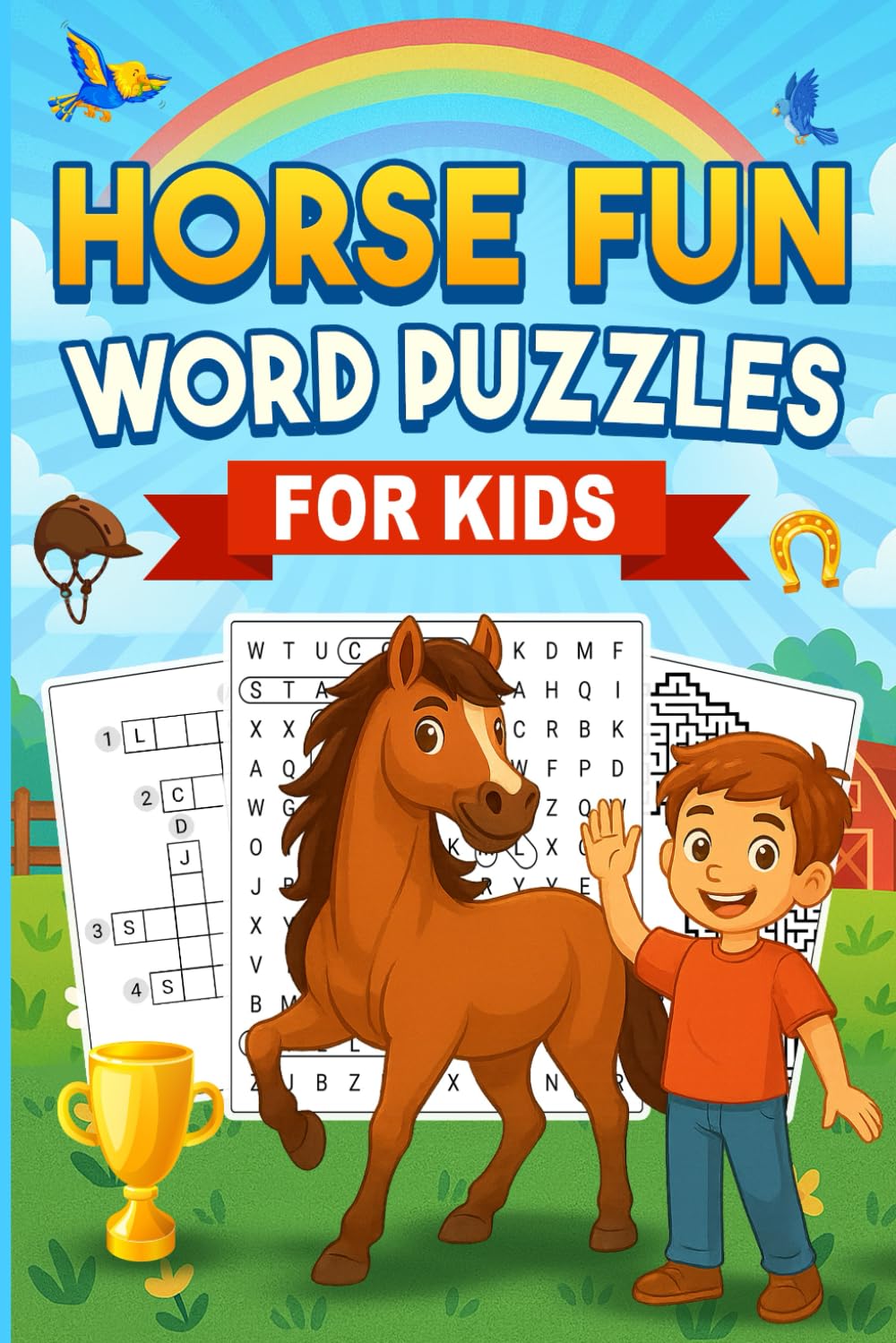 Horse Fun Word Puzzles for Kids