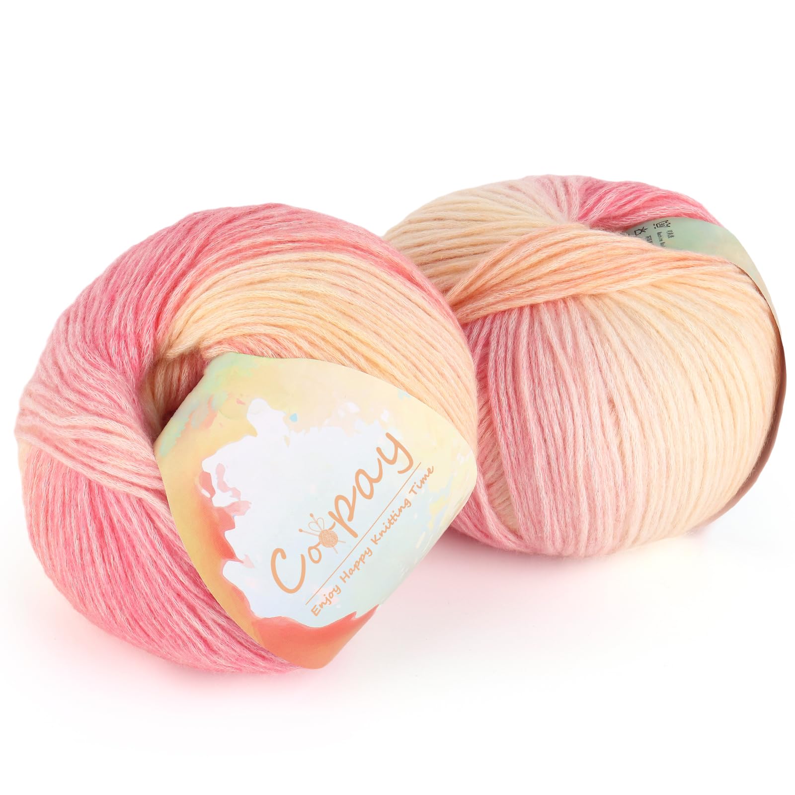 Coopay Yarn for Crocheting &amp; Knitting, Gradient Cake Yarns (Flower Season)