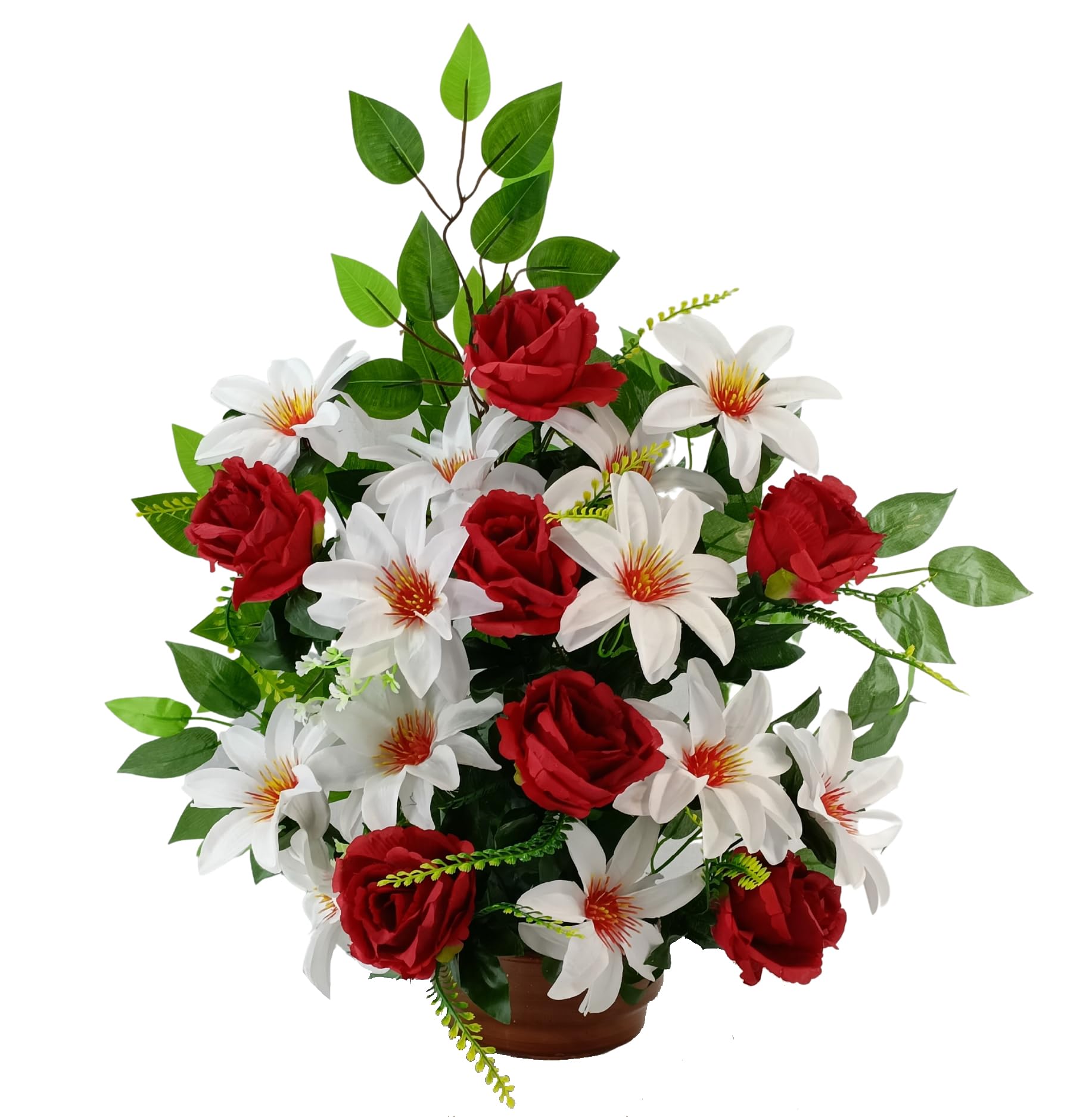 Centre de fleurs artificielles pour cimetière églises 62cm